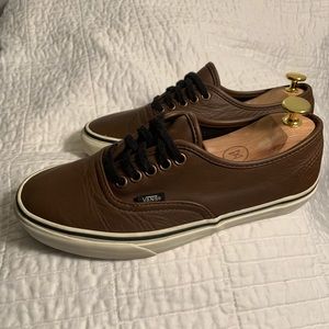 Vans Brown Leather Authentic Shoes Sneakers